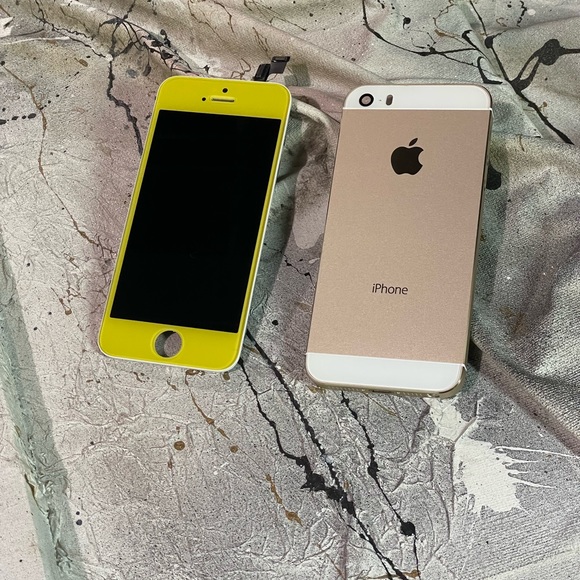 iPhone 5s / 5SE Fisrt Gen Yellow Screen Replacement + Gold Back Housing New - Picture 1 of 3
